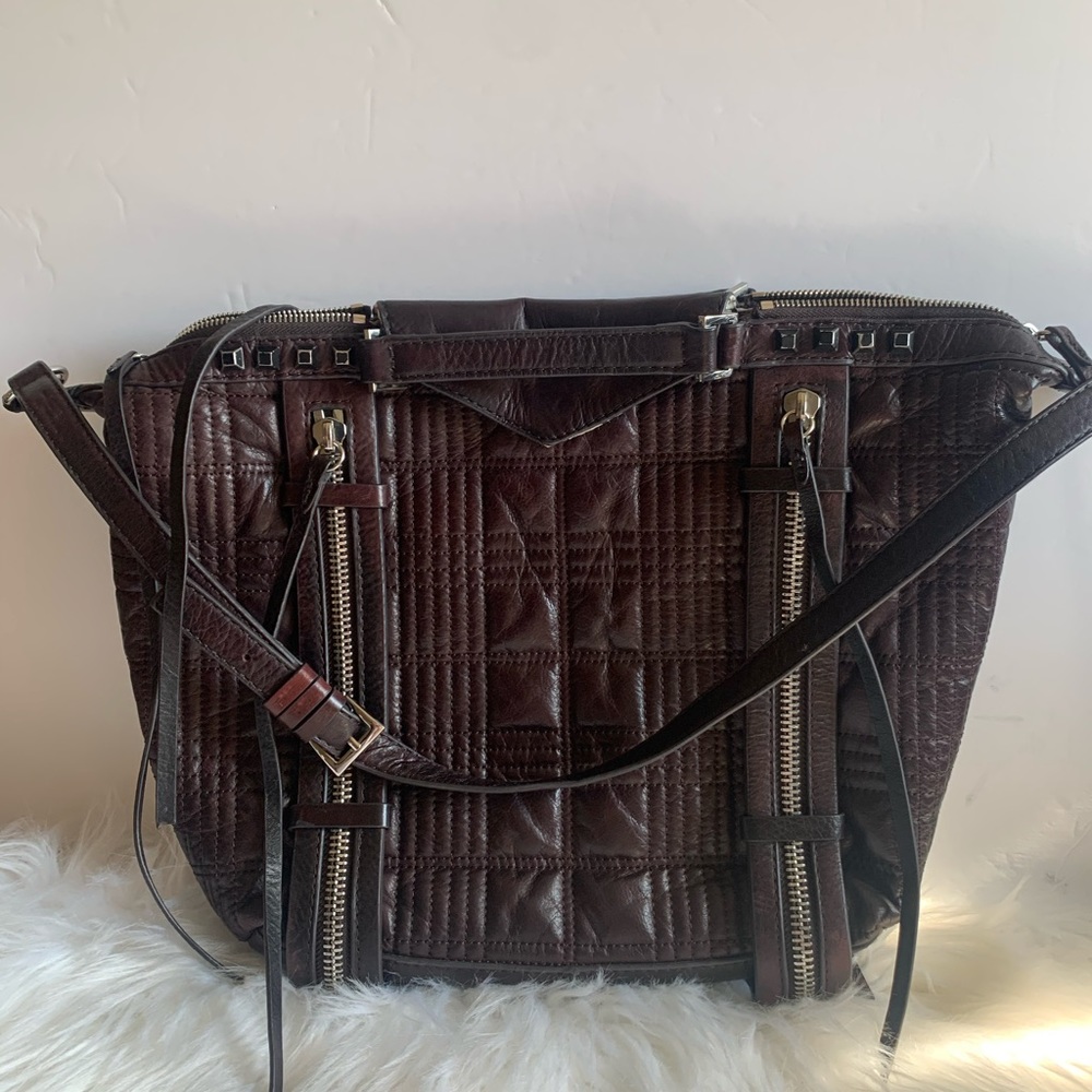 She + Lo Deep Purple Quilted Zipper Bag